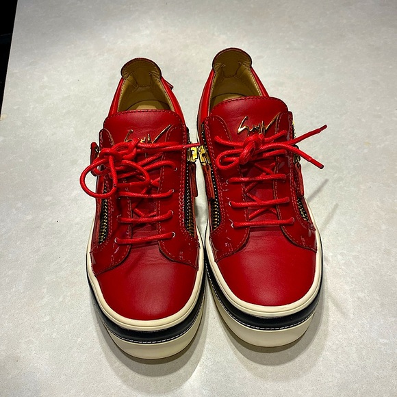 GIUSEPPE ZANOTTI #39159 Black Leather Sneakers Size 8 ⭐️⭐️⭐️⭐️⭐️ - Picture 14 of 17